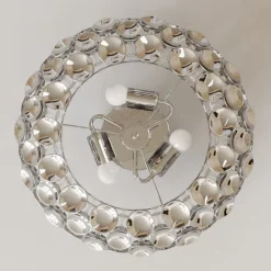 Lindby loftlampe Reza, Ø 48 cm, kromfarvet, E14