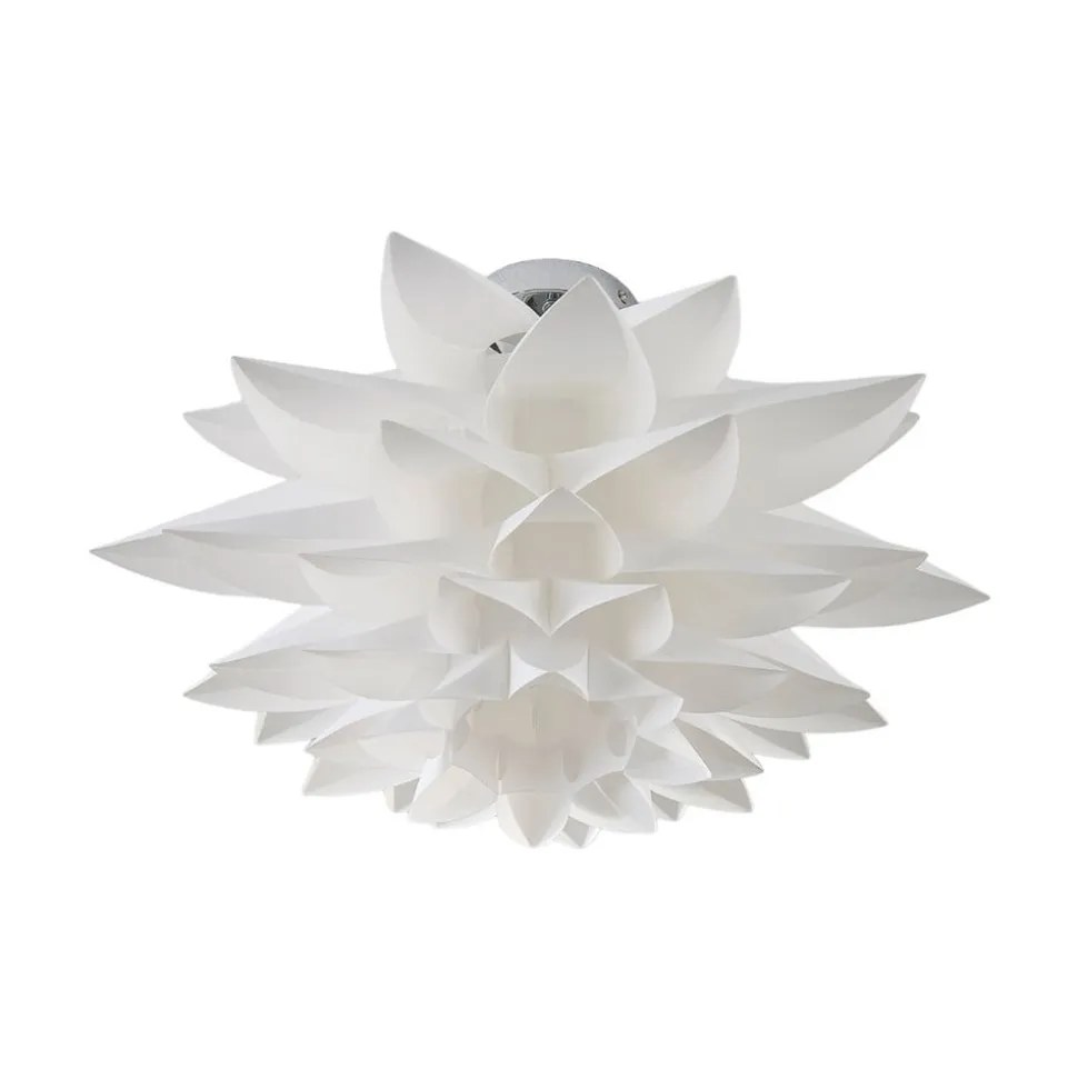 Lindby loftlampe Rimon, hvid, plast, Ø 50 cm, E27