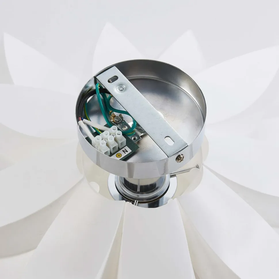 Lindby loftlampe Rimon, hvid, plast, Ø 50 cm, E27