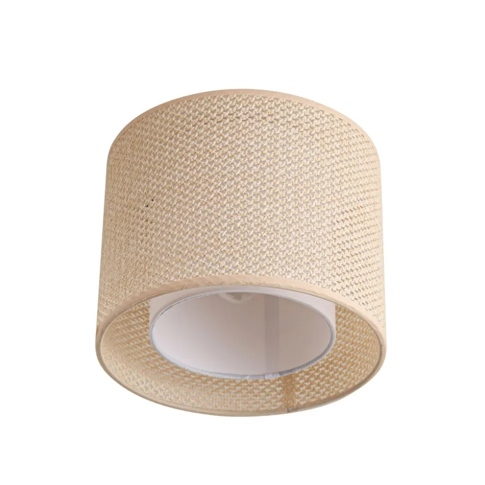 Lindby loftlampe Soula, Ø 26 cm, beige, plast, E27