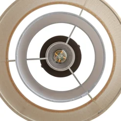 Lindby loftlampe Soula, Ø 26 cm, beige, plast, E27