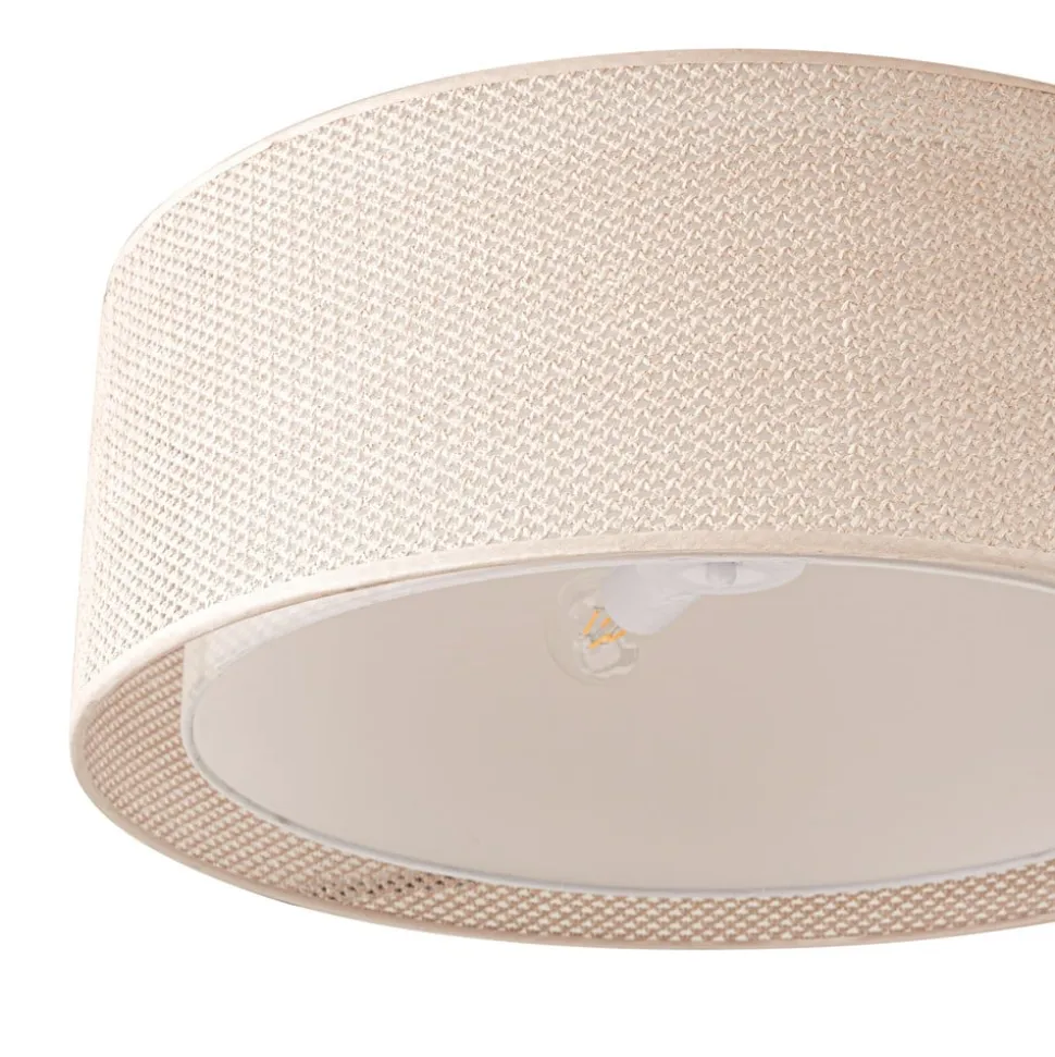 Lindby Loftlampe Soula, Ø 60 cm, beige, plast, E27