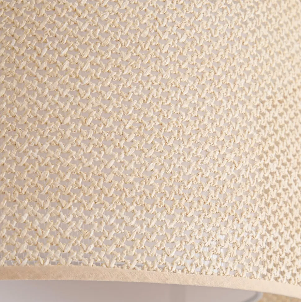 Lindby loftlampe Soula, Ø 40 cm, beige, plast, E27
