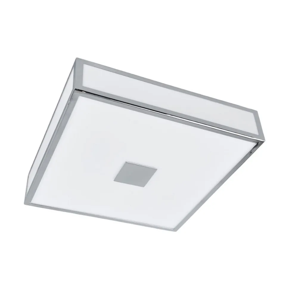 Lindby loftlampe til badeværelset Eniola, 30 cm, hvid/grå, IP44