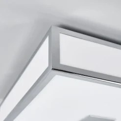 Lindby loftlampe til badeværelset Eniola, 30 cm, hvid/grå, IP44