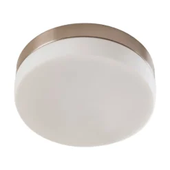 Lindby loftlampe til badeværelset Amilia, Ø 18 cm, E27, nikkel, glas