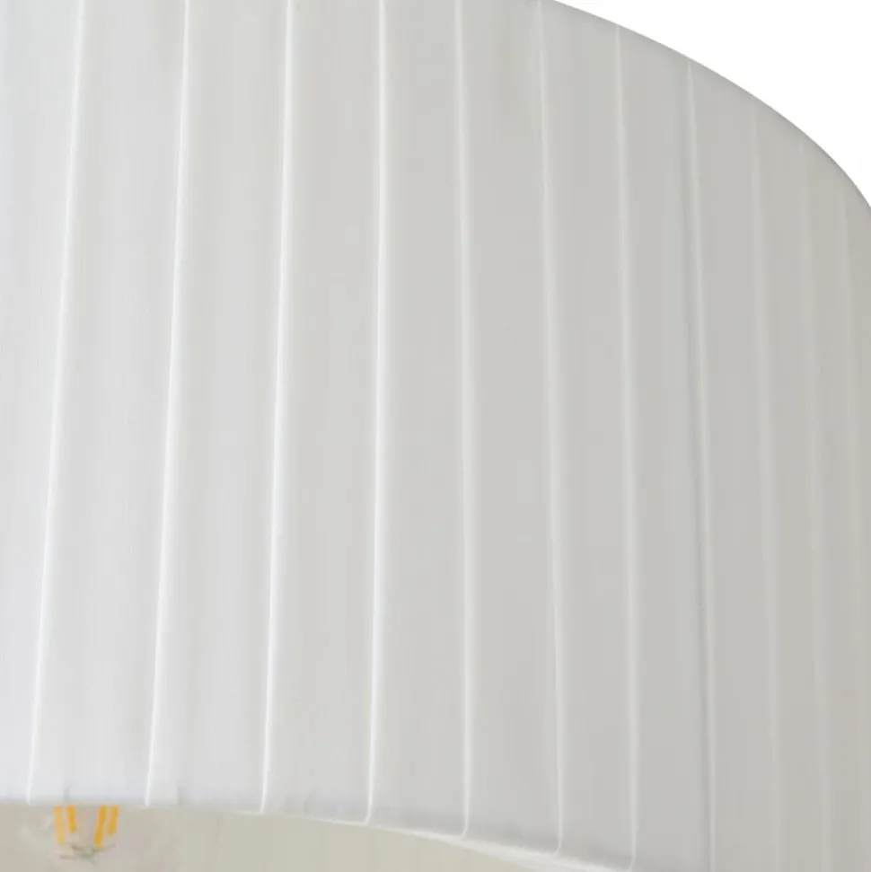 Lindby loftlampe Virelle, hvid, tekstil, Ø 40 cm, E27