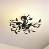Lindby loftlampe Yos, 5 lyskilder, 58 cm, sort-guld, E14