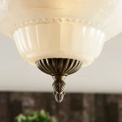 Lindby loftslampe Anni, ætset glasskærm