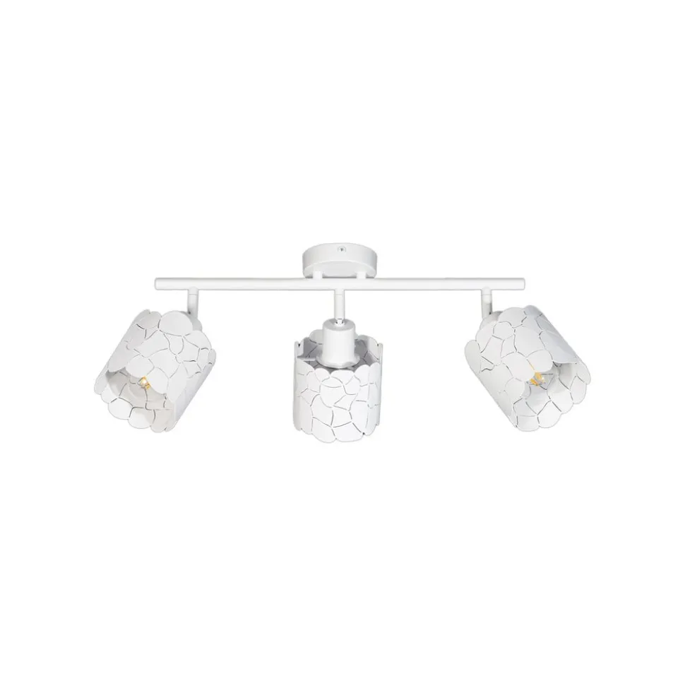 Lindby loftslampe Aralena, hvid, 3 lyskilder, længde 70,5 cm