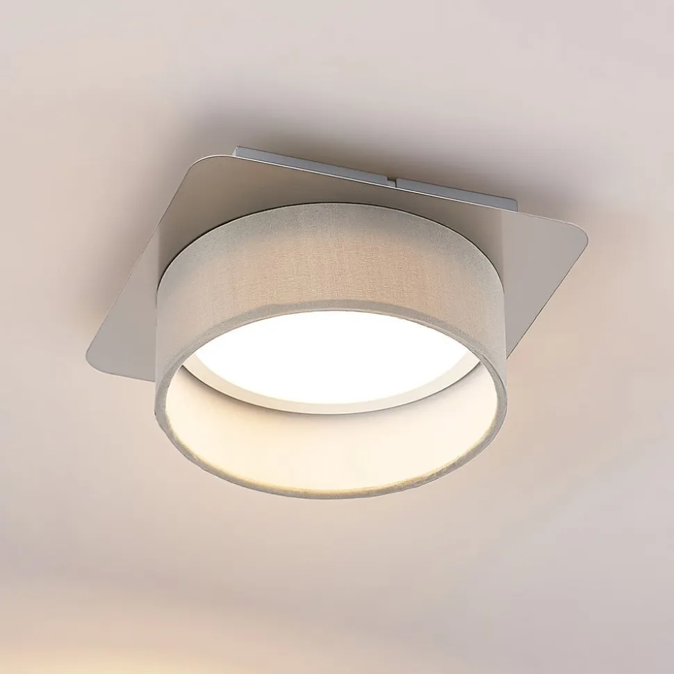 Lindby loftslampe Aviola, metal, tekstil, 18 cm lang
