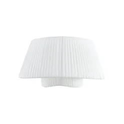 Lindby loftslampe Eryndor, hvid, tekstil, Ø 47 cm, E27