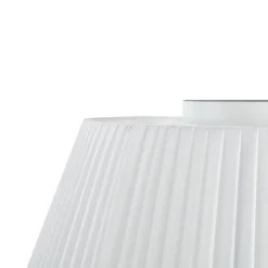 Lindby loftslampe Eryndor, hvid, tekstil, Ø 47 cm, E27