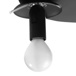 Lindby loftslampe Valentina, E14, grå, glas, Ø 36,6 cm