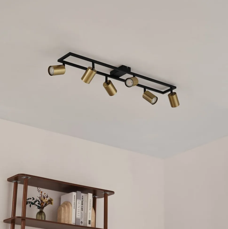 Lindby loftspot Bravius, messing, 6 lyskilder, jern
