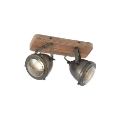 Lindby loftspot Farovi, sort, 27 cm, 2 lyskilder, GU10