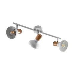 Lindby loftspot Fridolin, 50 cm, 3 lyskilder, hvid, metal