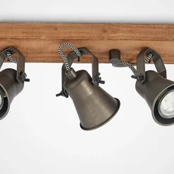 Lindby loftspot Grandesa, 35 cm, 4 lyskilder, træ, metal