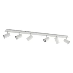 Lindby loftspot Joffrey, 116 cm, hvid, 6 lyskilder, GU10