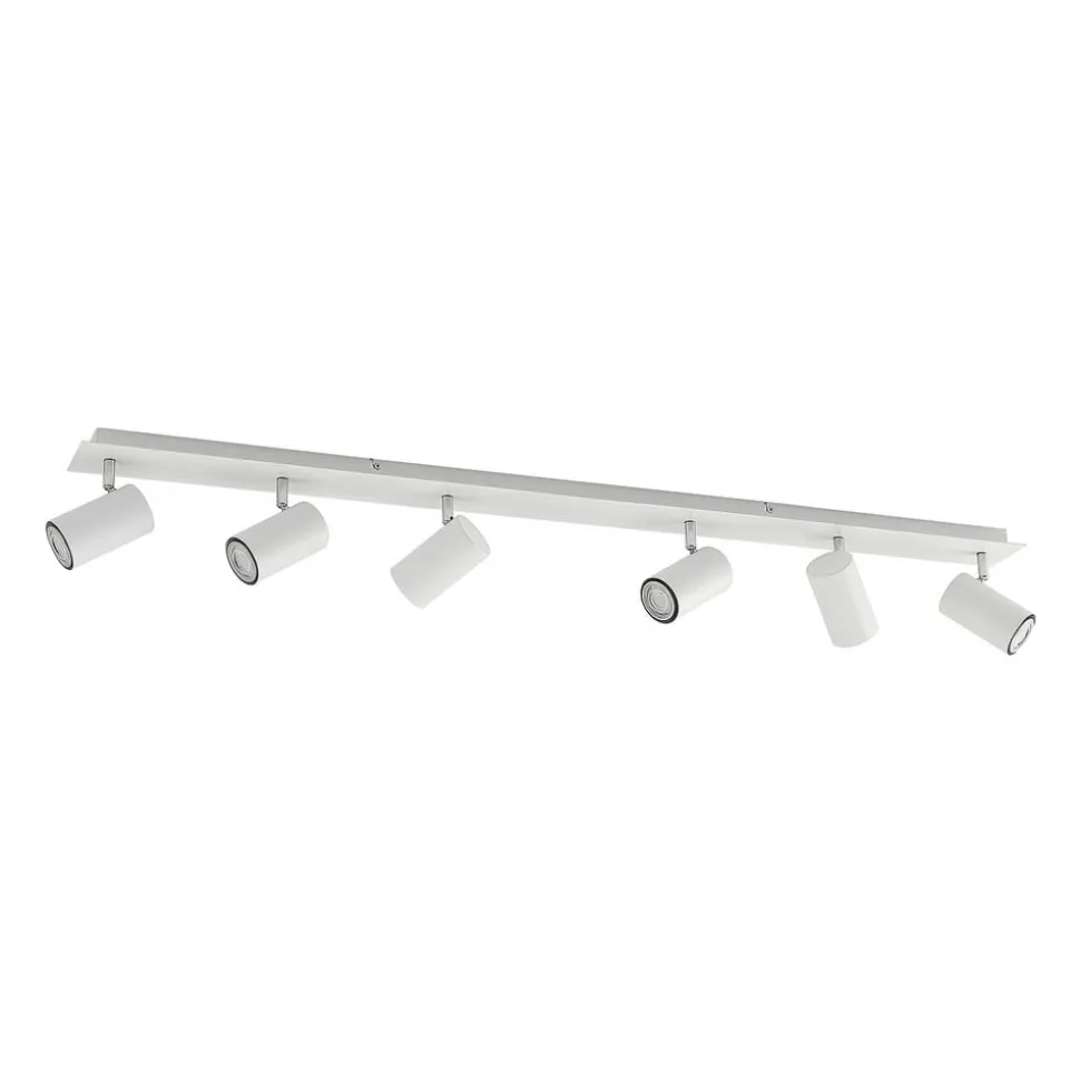 Lindby loftspot Joffrey, 116 cm, hvid, 6 lyskilder, GU10