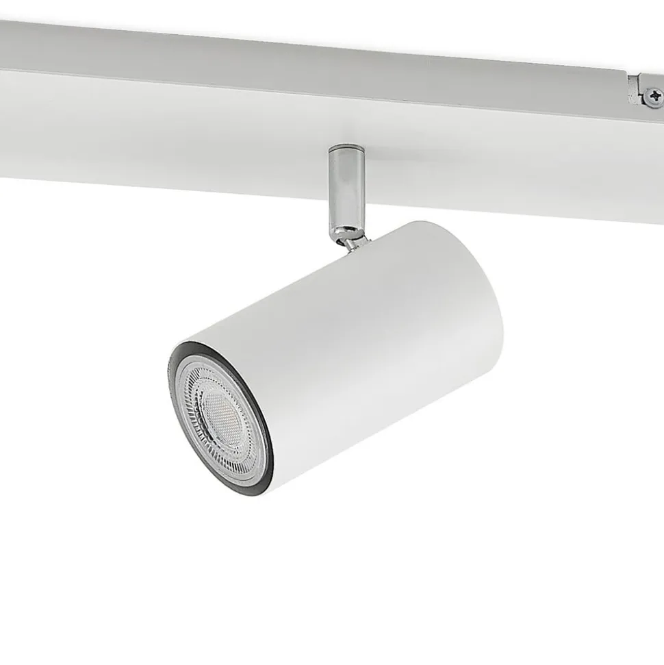 Lindby loftspot Joffrey, 116 cm, hvid, 6 lyskilder, GU10