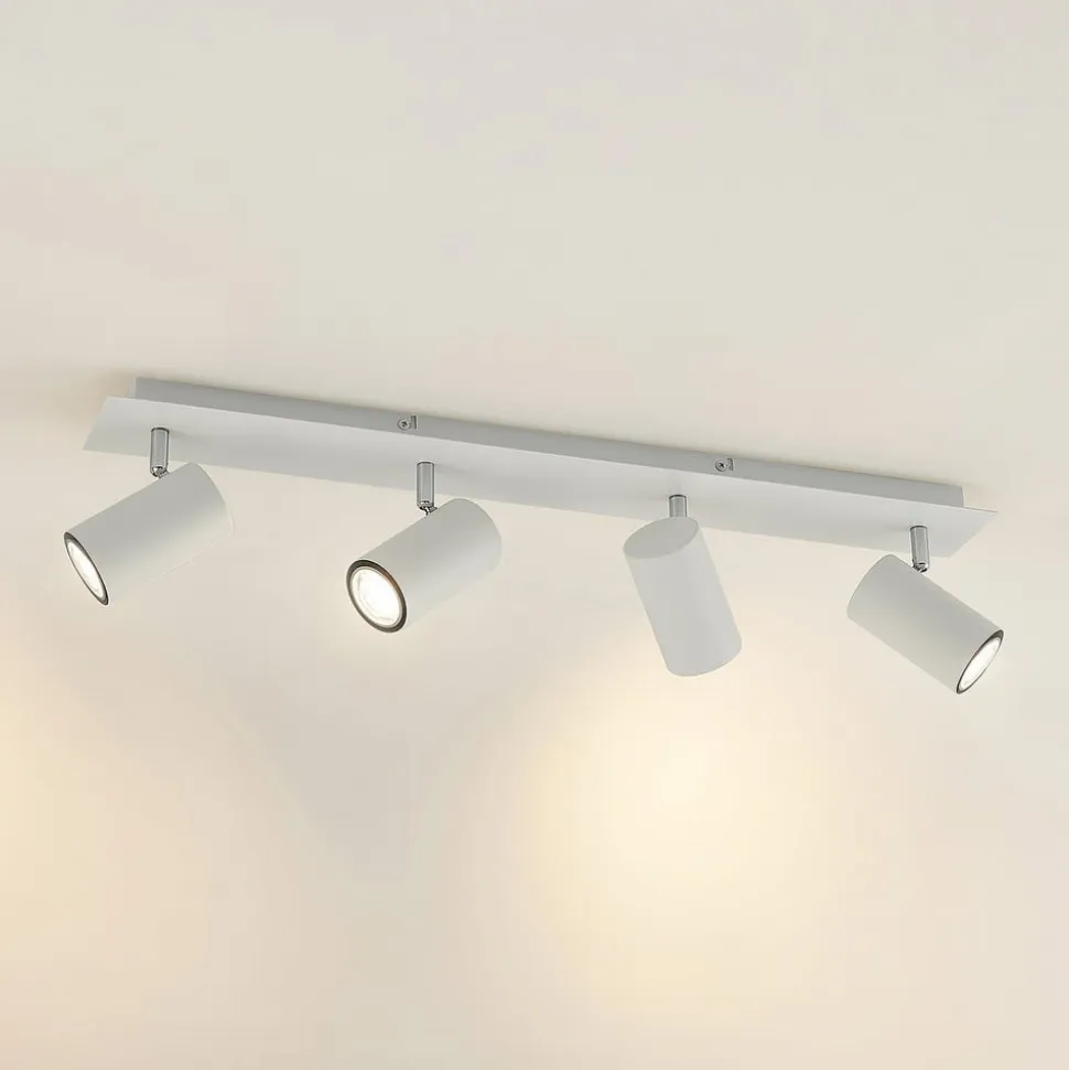 Lindby loftspot Joffrey, 70 cm, hvid, 4 lyskilder, GU10