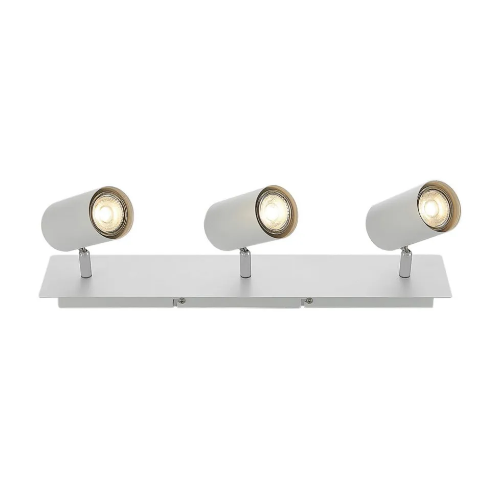 Lindby loftspot Joffrey, 49 cm, hvid, 3 lyskilder, GU10