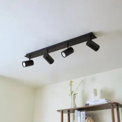 Lindby loftspot Joffrey, 80 cm, sort, 4 lyskilder, GU10