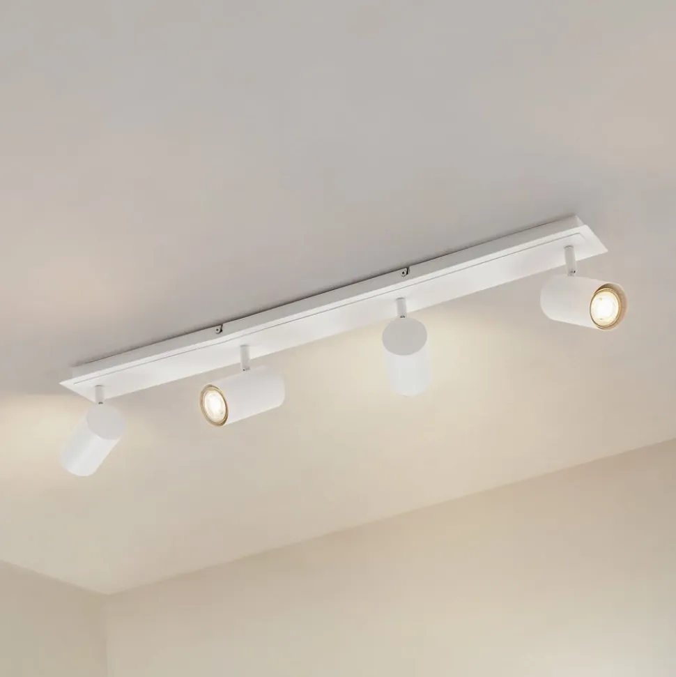 Lindby loftspot Joffrey, 80 cm, hvid, 4 lyskilder, GU10