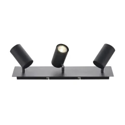 Lindby loftspot Joffrey, 49 cm, sort, 3 lyskilder, GU10