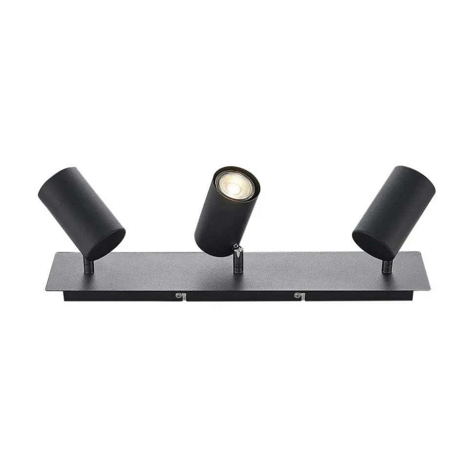 Lindby loftspot Joffrey, 49 cm, sort, 3 lyskilder, GU10