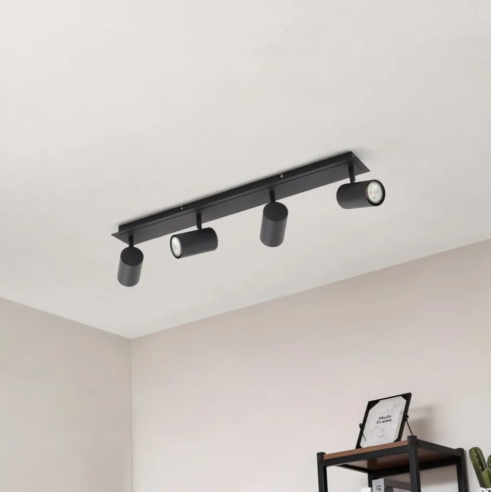 Lindby loftspot Joffrey, 70 cm, sort, 4 lyskilder, GU10