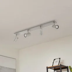 Lindby loftspot Joffrey, 80 cm, nikkel, 4 lyskilder, GU10