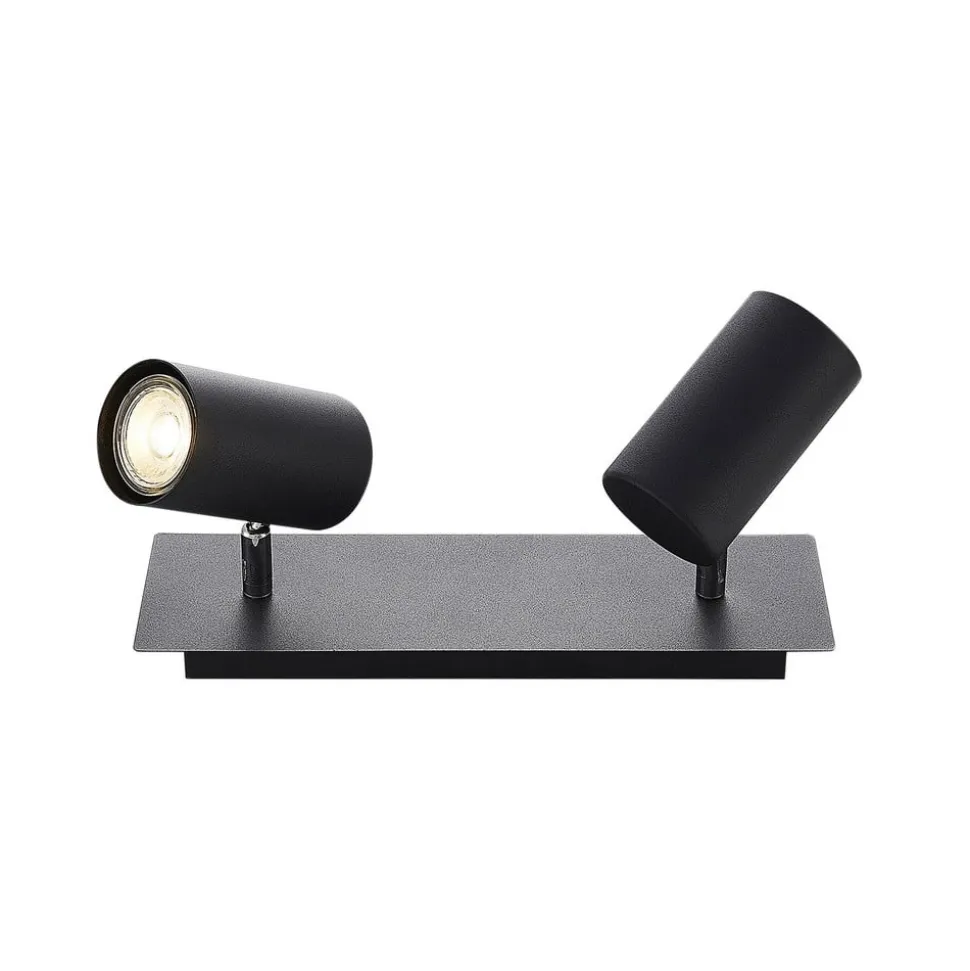 Lindby loftspot Joffrey, 31 cm, 2 lyskilder, sort, GU10