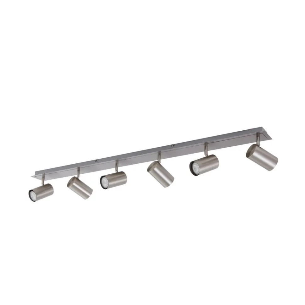 Lindby loftspot Joffrey, 116 cm, nikkel, 6 lyskilder, GU10