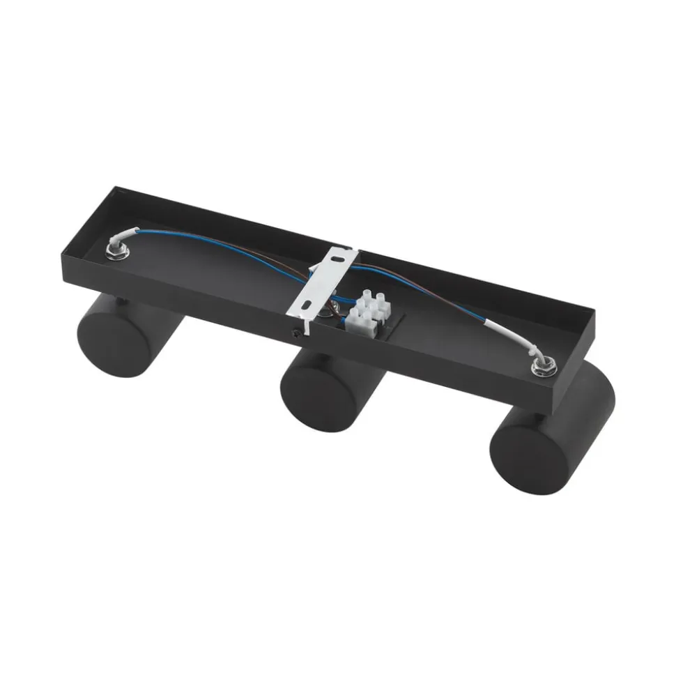 Lindby loftspot Jorell, 35 cm, sort, 3 lyskilder, metal