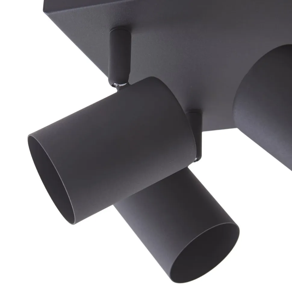 Lindby loftspot Jorell, sort, 20 cm, sort, 4 lyskilder.