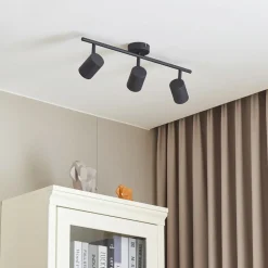 Lindby loftspot Jorell, sort, 51 cm, 3 lyskilder, GU10