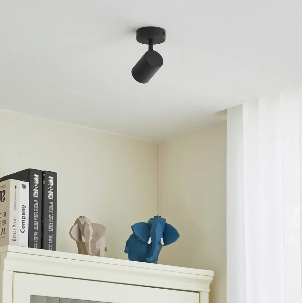 Lindby loftspot Jorell, sort, 13 cm, 1 lyskilde, GU10
