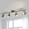 Lindby loftspot Leonor, 4 lyskilder, grøn, metal, 78 cm