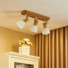 Lindby loftspot Merela, hvid, 45 cm, 3 lyskilder, træ, E14
