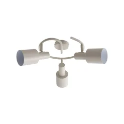 Lindby loftspot Ovelia, beige, 3 lyskilder, metal, E27