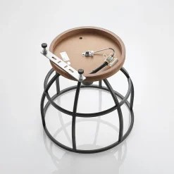 Lindby loftspot Rutger, Ø 34 cm, træ, bur, E27