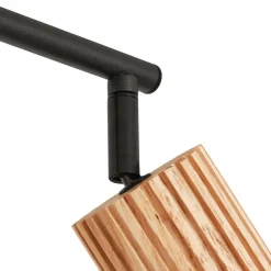 Lindby loftspot Stralino, 4 lyskilder, længde 60 cm, træ