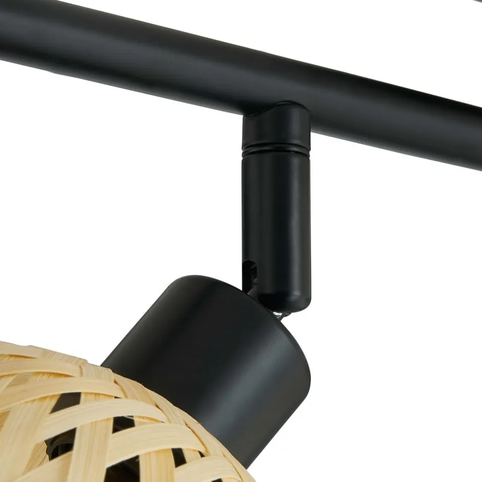 Lindby loftspot Youstin, 70,5 cm lang, bambus 4-lys, E14
