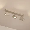 Lindby loftspots Kardis, beige, 3 lyskilder, metal, GU10