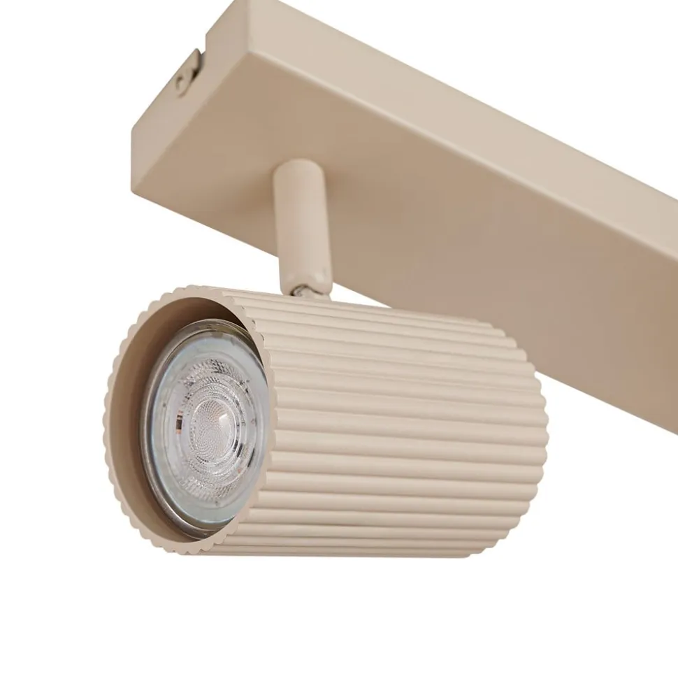 Lindby loftspots Kardis, beige, 3 lyskilder, metal, GU10
