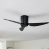 Lindby loftventilator Aulo, sort, DC, støjsvag, Ø 123 cm