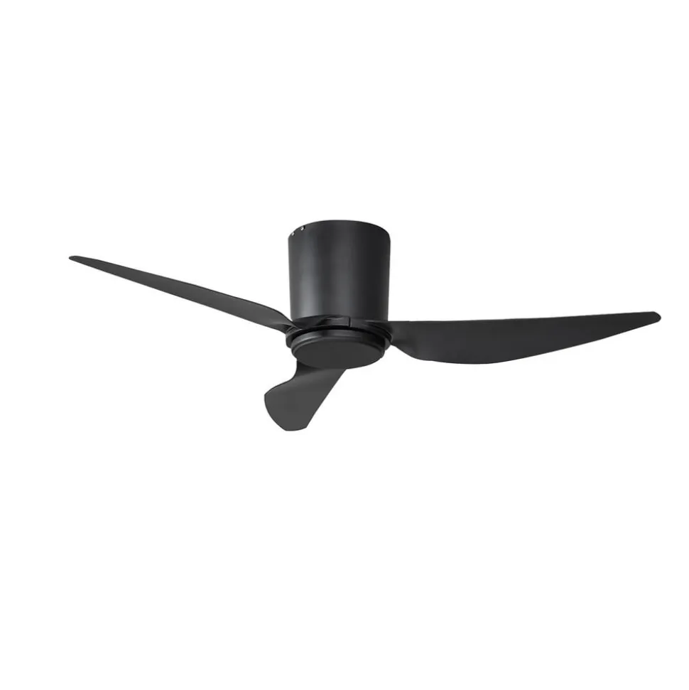 Lindby loftventilator Aulo, sort, DC, støjsvag, Ø 123 cm