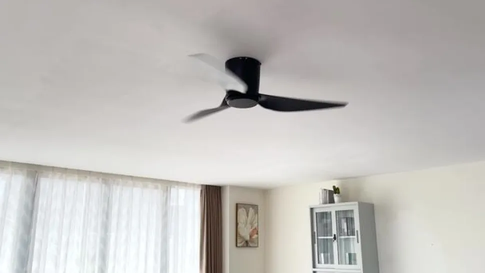 Lindby loftventilator Aulo, sort, DC, støjsvag, Ø 123 cm